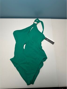 Soluna Swim Small Green One-Piece Swimsuit with Removable Cups